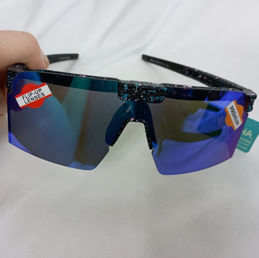 2/30$ Or 3/$35 PIRANHA NEW‎ Blue Flip-Up Sunglasses (#718)(B)